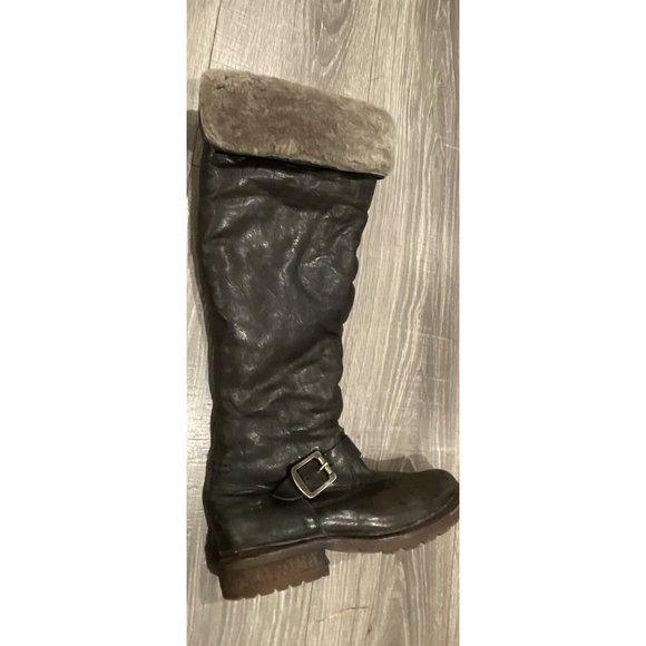 Frye Womens Valerie Shearling Lined OTK Tall Boots Black Size 8 b. Retail $595!! - Picture 4 of 9